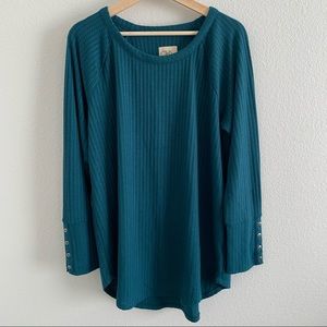 Chaser waffle knit long sleeve thermal top